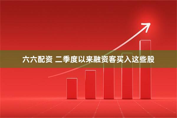 六六配资 二季度以来融资客买入这些股