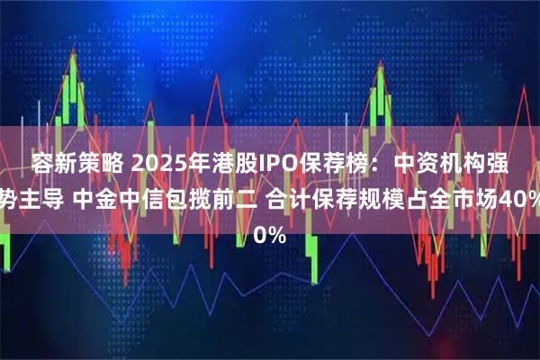 容新策略 2025年港股IPO保荐榜：中资机构强势主导 中金中信包揽前二 合计保荐规模占全市场40%